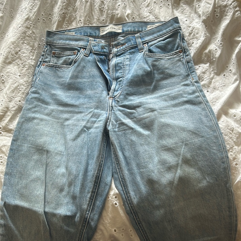 Denim forum arlo high rise straight leg